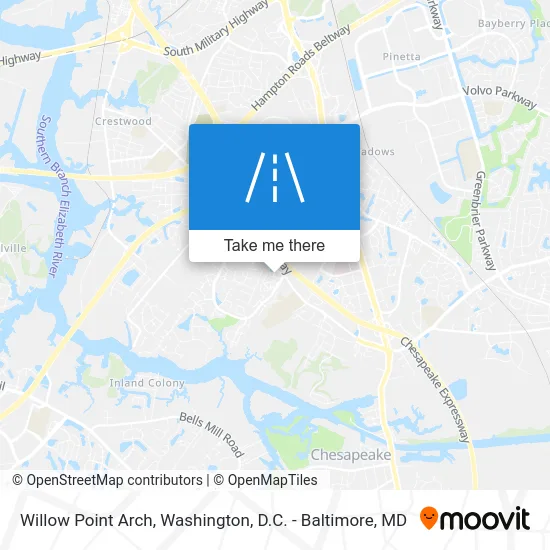 Willow Point Arch map