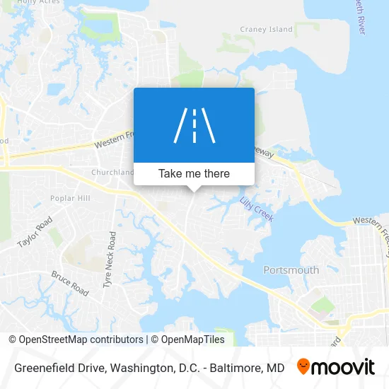 Greenefield Drive map