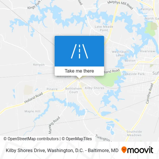 Kilby Shores Drive map