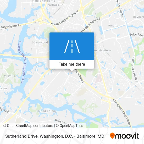 Sutherland Drive map