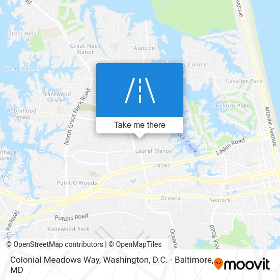 Colonial Meadows Way map
