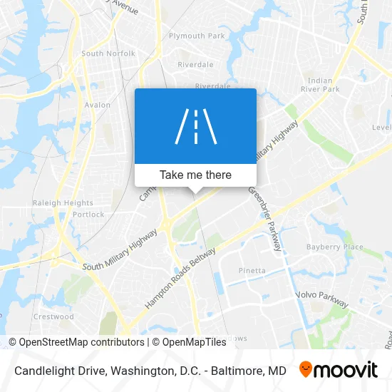Candlelight Drive map