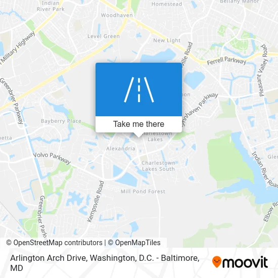 Arlington Arch Drive map