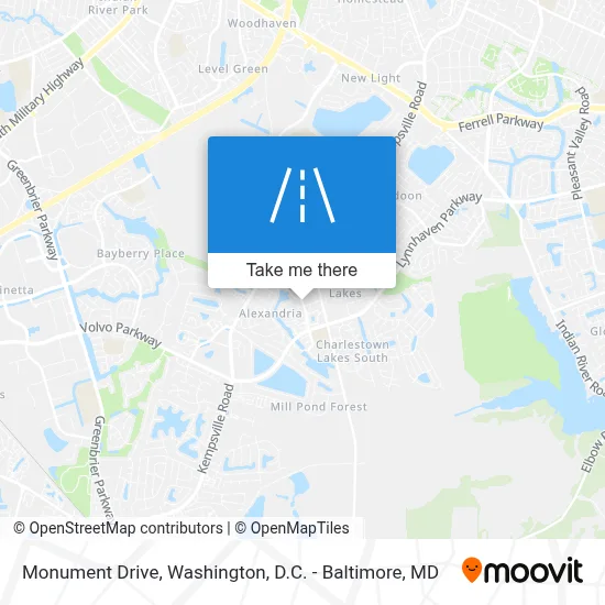 Monument Drive map