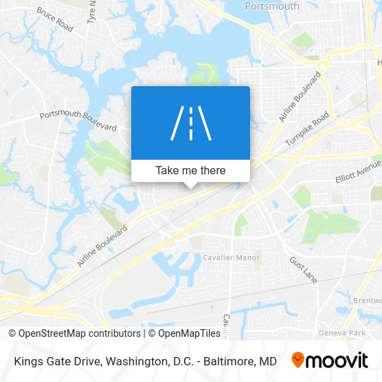 Kings Gate Drive map