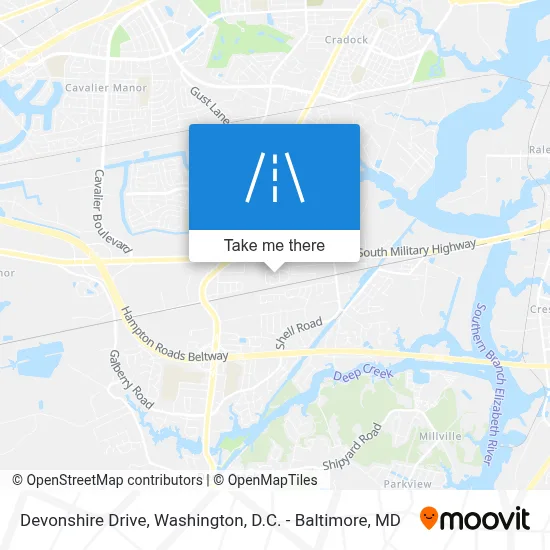 Devonshire Drive map