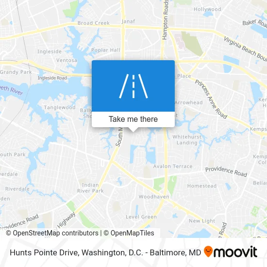 Hunts Pointe Drive map