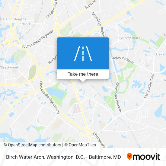 Birch Water Arch map