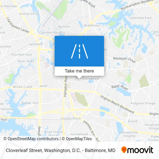 Cloverleaf Street map