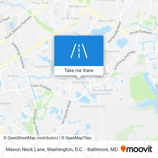 Mason Neck Lane map