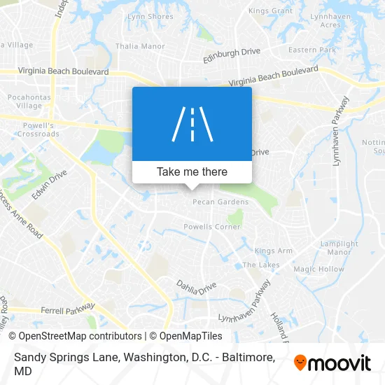 Sandy Springs Lane map