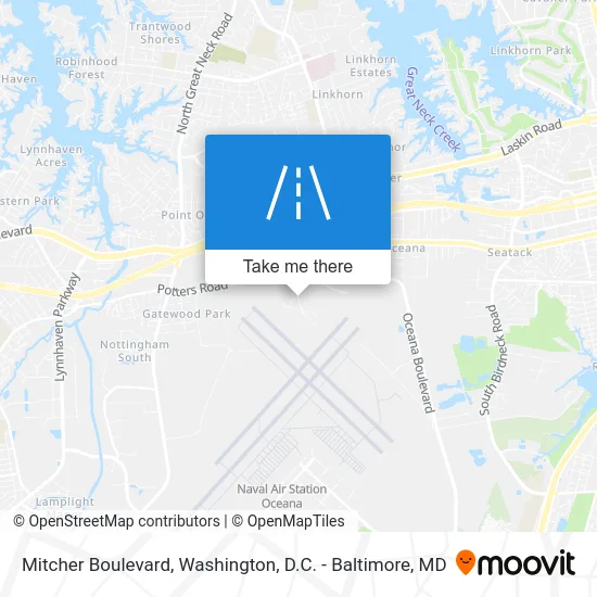 Mitcher Boulevard map