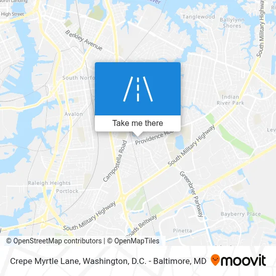 Crepe Myrtle Lane map