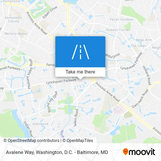 Avalene Way map