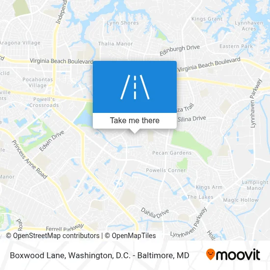Boxwood Lane map