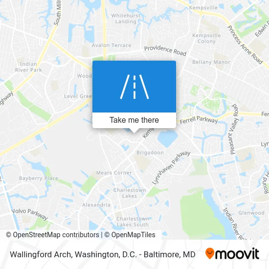 Wallingford Arch map