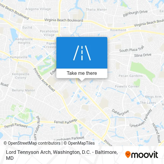 Lord Tennyson Arch map