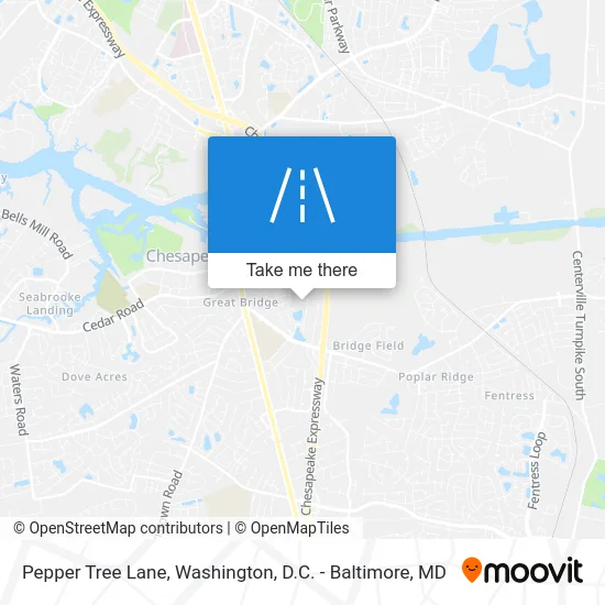 Pepper Tree Lane map