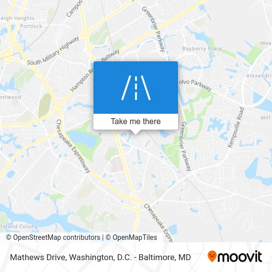Mathews Drive map
