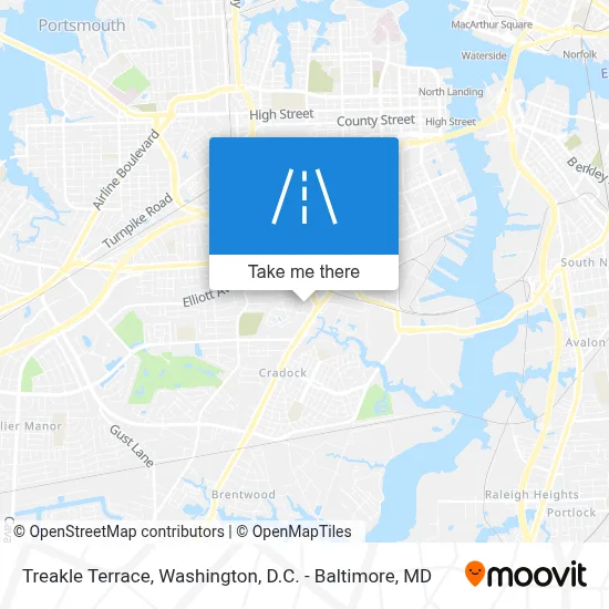 Treakle Terrace map