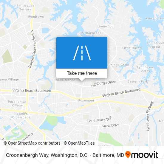Croonenbergh Way map