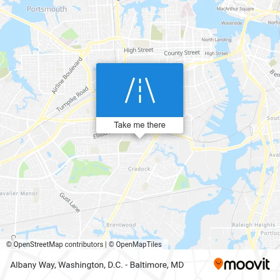 Albany Way map