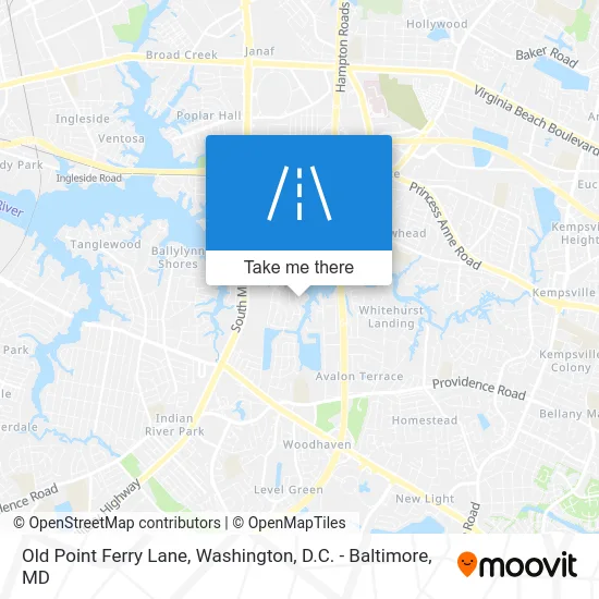 Old Point Ferry Lane map