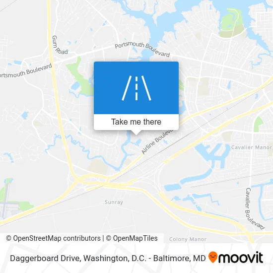 Daggerboard Drive map