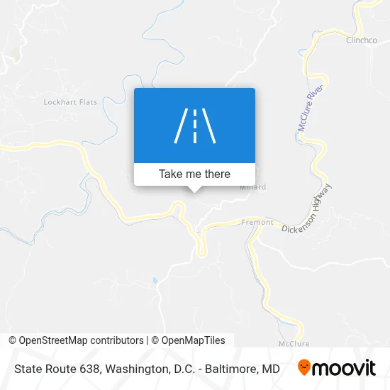 State Route 638 map