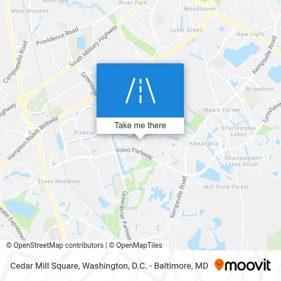Cedar Mill Square map