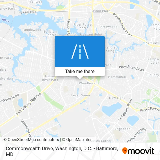 Commonwealth Drive map