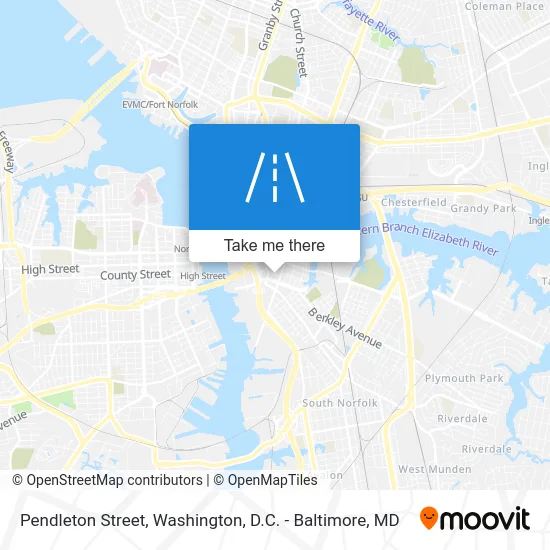 Pendleton Street map