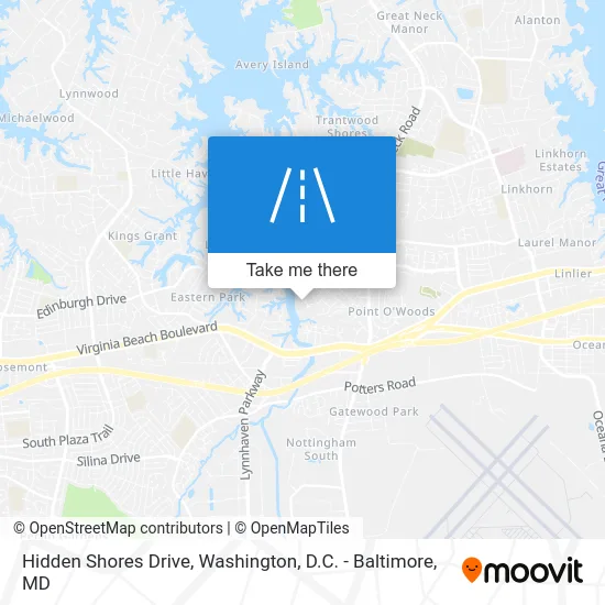 Hidden Shores Drive map