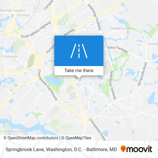 Springbrook Lane map
