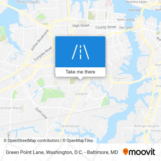 Green Point Lane map
