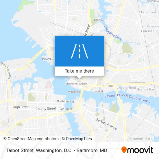 Talbot Street map