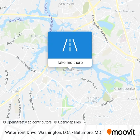 Waterfront Drive map