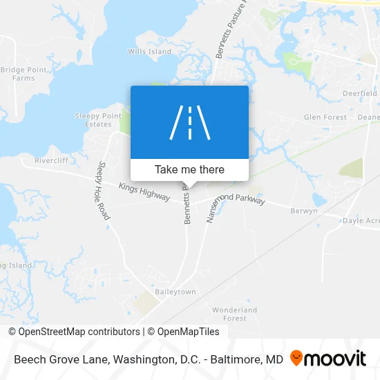 Beech Grove Lane map