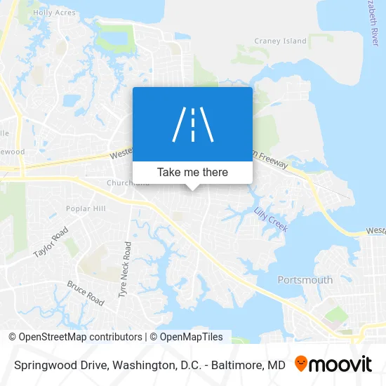 Springwood Drive map