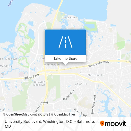 University Boulevard map