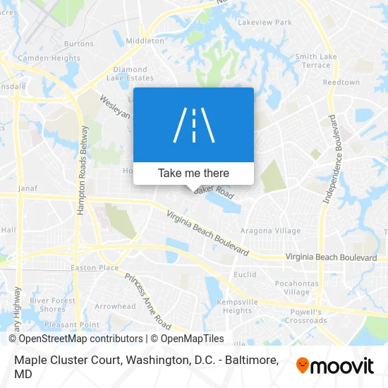 Maple Cluster Court map