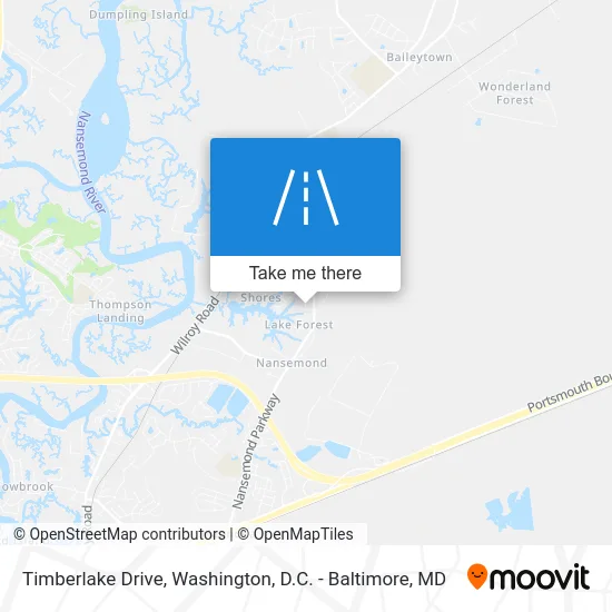 Timberlake Drive map