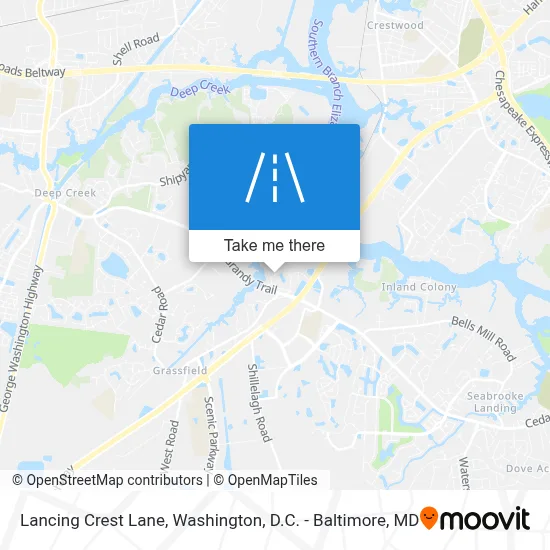 Lancing Crest Lane map