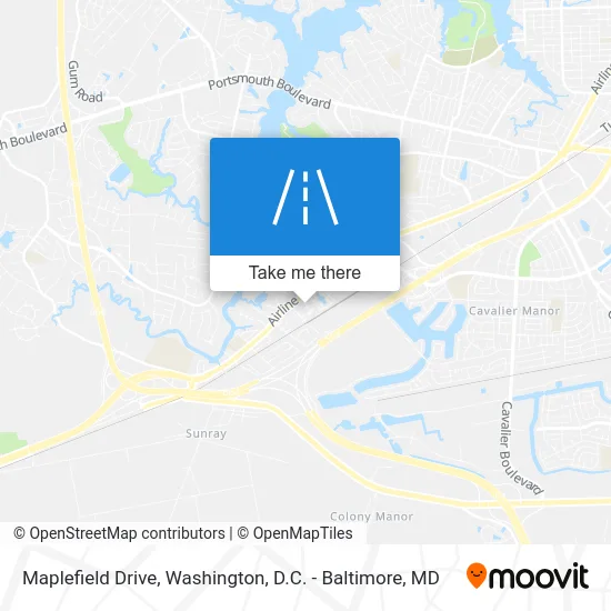 Maplefield Drive map