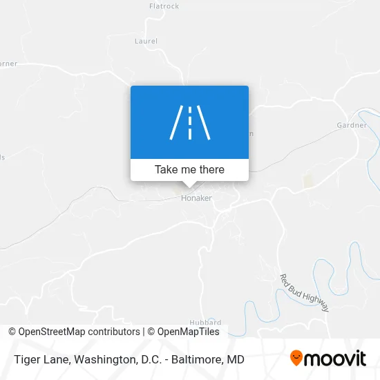 Tiger Lane map