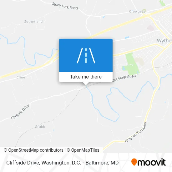 Cliffside Drive map