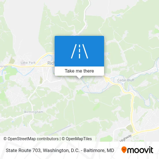State Route 703 map