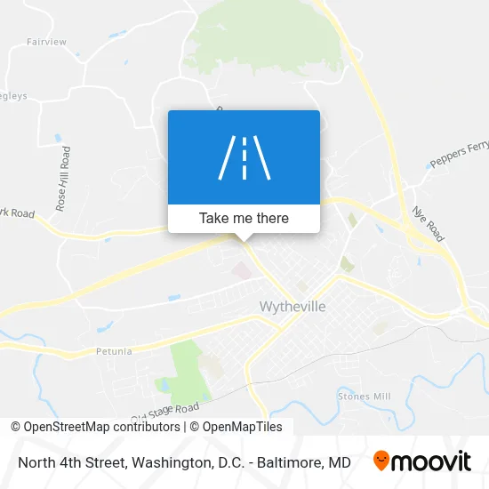 North 4th Street map