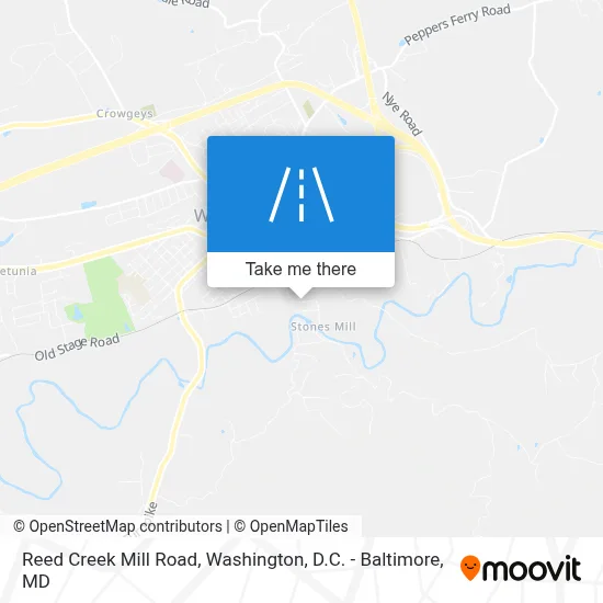 Reed Creek Mill Road map