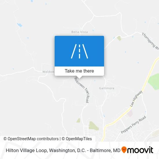 Hilton Village Loop map